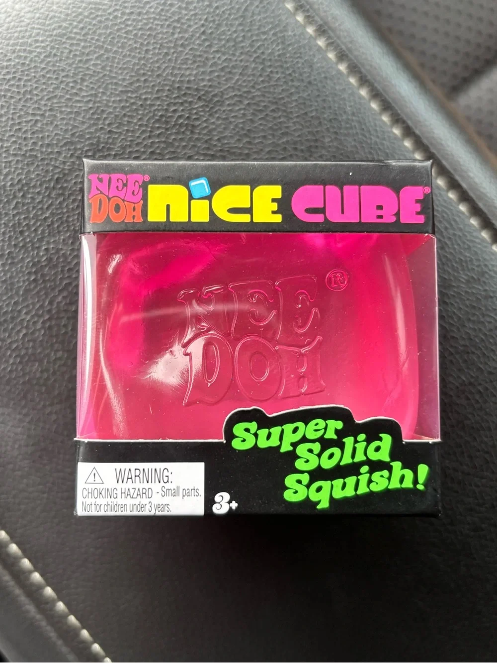 NeeDoh Nice Cube Super Solid Squish - Pink - Picture 1 of 3